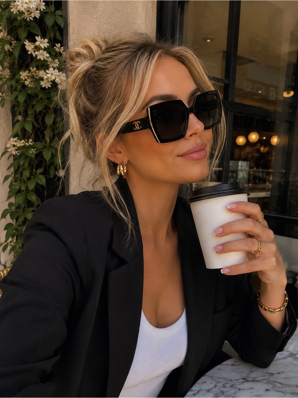 Black Square CC Sunglasses -